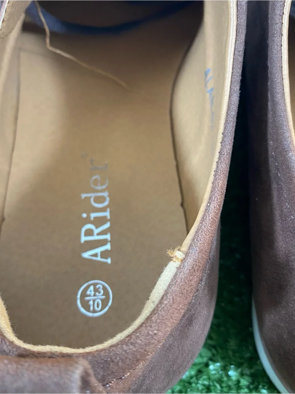 Arider Alan-02 Oxford Suede Shoes Mens Size 10 Low Brown Lace Up Business Casual